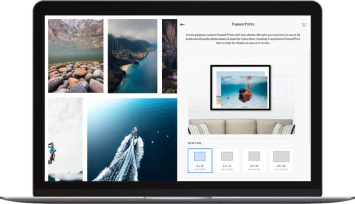 online photography business on laptop
