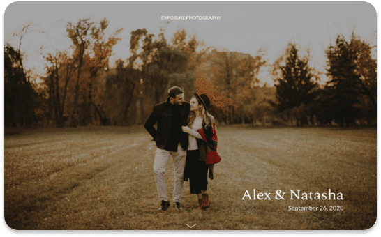 Couple, Alex and Natasha, in autumnal park setting. September 26, 2020